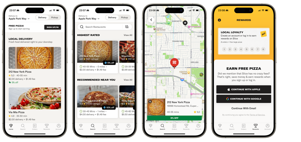 Slice: Pizza Delivery/Pick Up screenshots