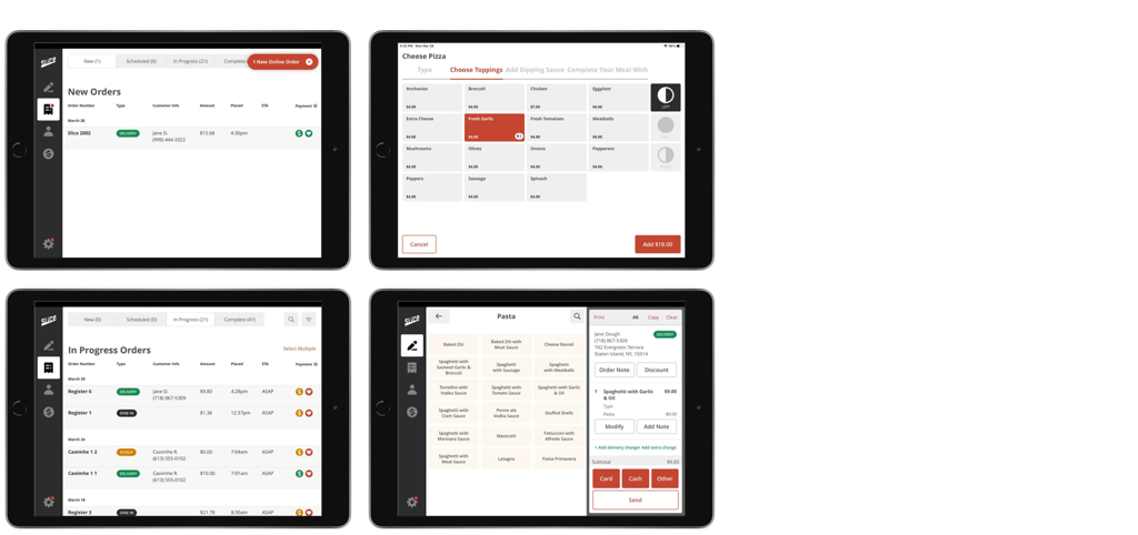 Slice Register screenshots
